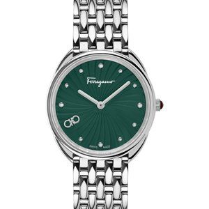Salvatore Ferragamo Women's Green Dial Watch